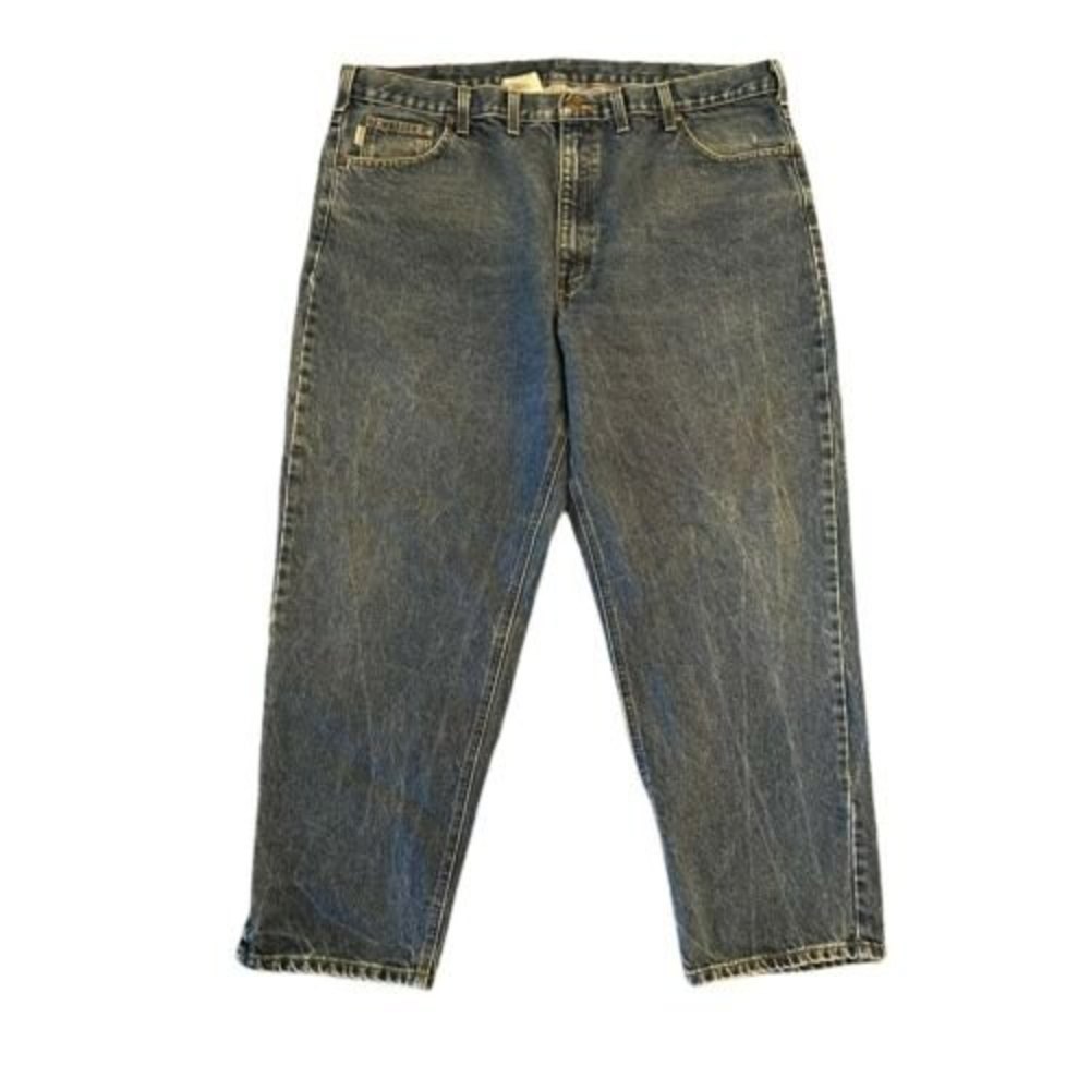 Carhartt Relaxed Fit Jeans Heavyweight Blue Denim Work Wear Mens 44x30